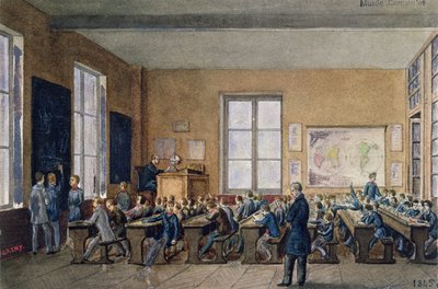Aula en la Institución Caillet, rue de la Cité, París, 1845 de G. Remy